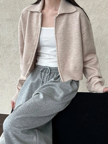 [EAM] Orange Big Size Casual Knitting Cardigan Sweater Lapel Long Sleeve Women New Fashion Tide Spring Autumn 2026 1DJ3315
