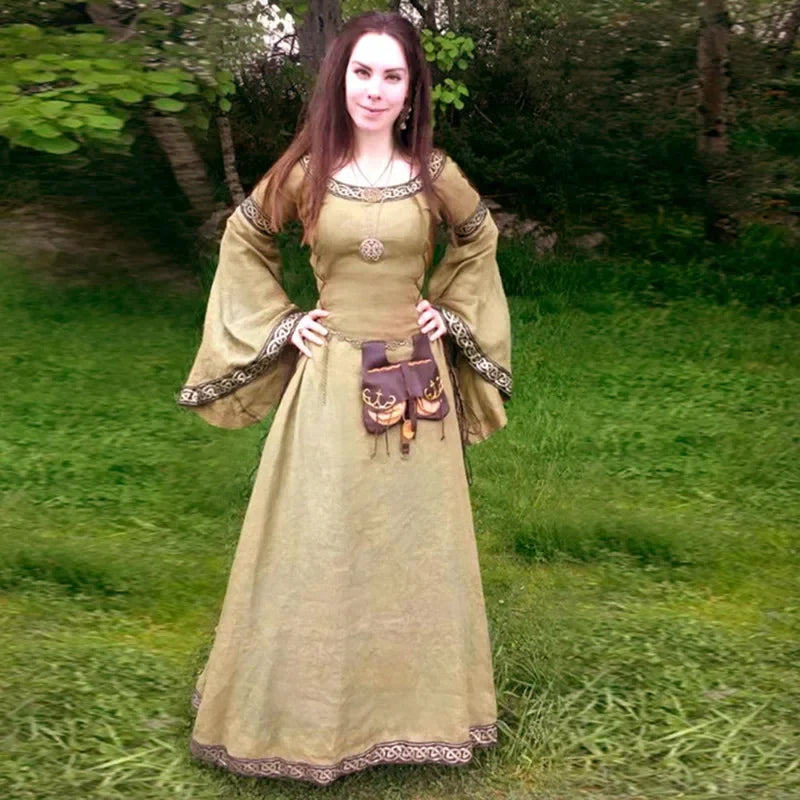 Medieval Gothic Cosplay Costumes for Women Halloween Carnival Fancy Dress Up Party Performance Renaissance Disfraz Hombre