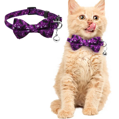 Pet Breakaway Cat Collar Halloween Adjustable Tie Bow Cute Puppy Kitten Collars Rabbit Accessories Pet Pet Products