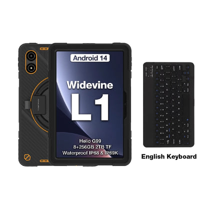 AGM P2 Active 11" FHD Rugged Tablet, IP68 Waterproof/Dustproof, 8GB RAM+256GB, Android 14, G99, Widevine L1 P2W Durable Pad