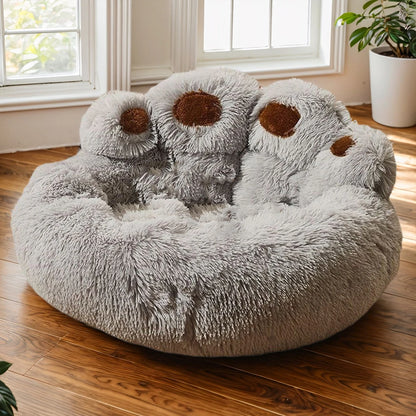 Luxury Dog Bed Paw Shape Plush Dog Mat Beds for Small Medium Large Dogs Kitten Supplies Pet Dog Calming Bed Washable Cushion