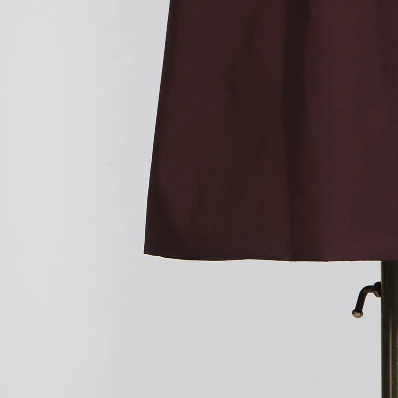 EtherealBe simple style long sleeve trench coat in rich burgundy color with a flowing design