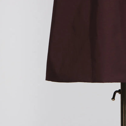 EtherealBe simple style long sleeve trench coat in rich burgundy color with a flowing design