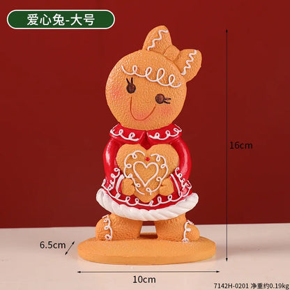 Christmas Gingerbread Man Doll Tree Pendant Ornaments Holiday Party Supplies Home Party Navidad Christmas Decoration Kids Gift