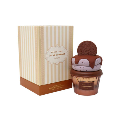 Lattafa Cookie Crave Eau De Parfum Give Me Gourmand Collection 75ml Spray Sweet Vanilla Cookie Scent Cocoa Butter Sugar Notes