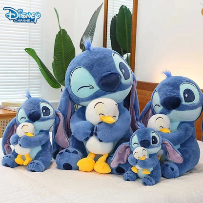 New Disney Stitch Hug Donald Duck  Doll Cute Doll Sleeping Home Pillow Ornament Cloth Doll Giving Friends Holiday Gifts
