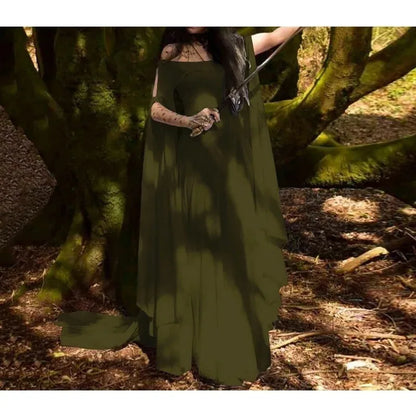 Renaissance Medieval Thin Dress Plus Carnival Halloween Costume for Women Festival Cosplay Party Dress Plus Size S-5XL