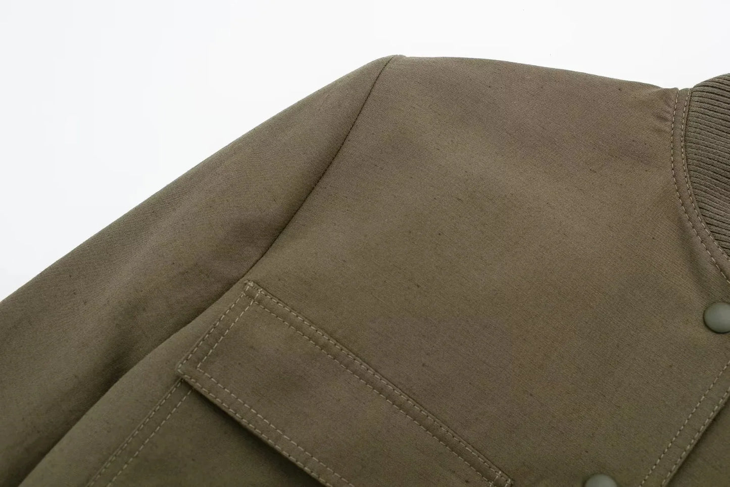 Women Fashion with Pockets Cropped Bomber Jacket Coat Vintage Long Sleeve Front Button Female Outerwear Chic Tops y2k clothes