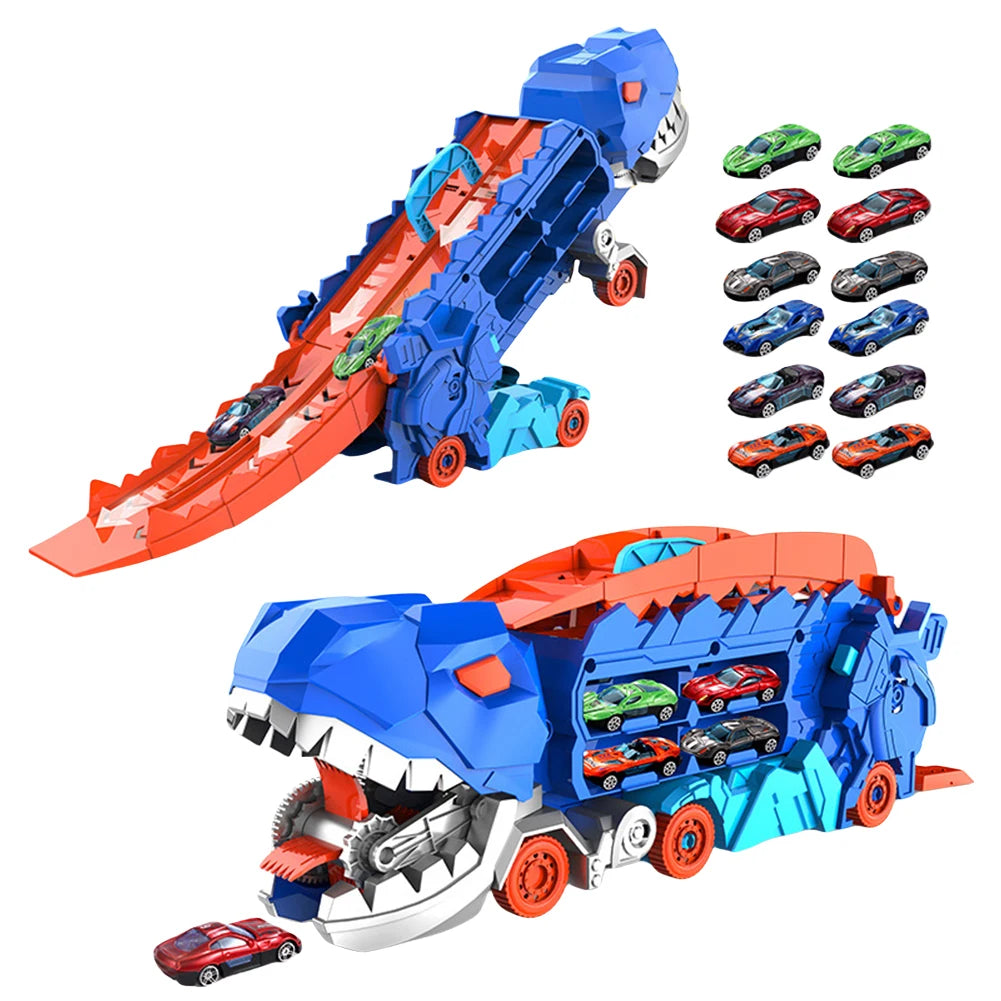Ultimate Transporter Hauler Toddler Toys Dinosaur Transporter Truck Toddler Car Toys Set Gifts for Kids Ages 3 4 5 6 Years Old