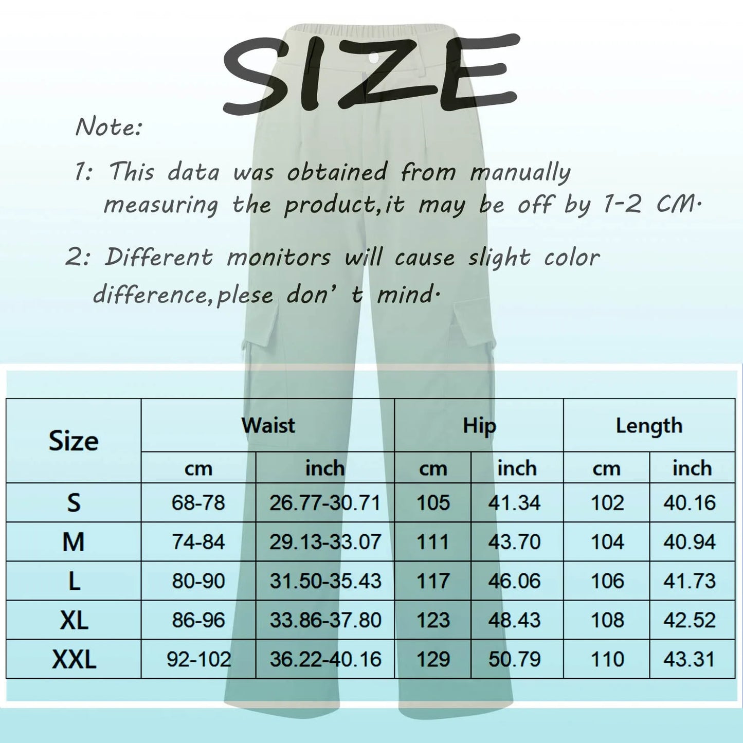 Ladies' Street Fashion Multi Pocket Cargo Pants Summer Solid Color Straight Leg Pants High Waist Slimming Loose Fit Cargo Pants