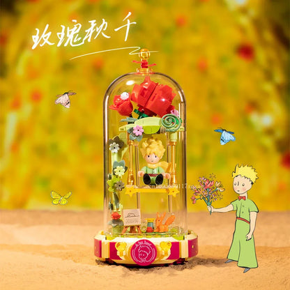 Le Petit Prince Building Blocks Rose Eternal Dream Scene Assembly Toys Model Ornaments Building Blocks Children Gifts