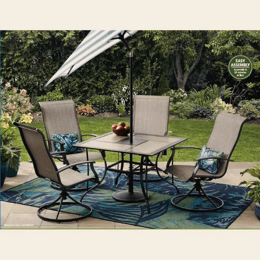 26LB Matte Black Round Umbrella Base for Patio Tables