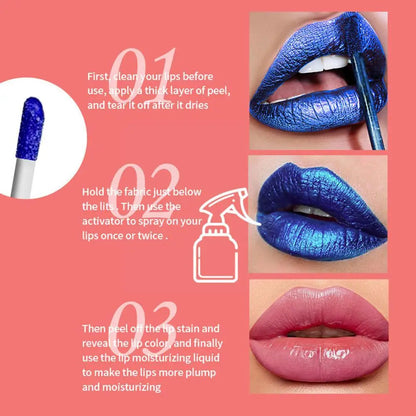 5 Colors Tear Off Lipstick Waterproof Long Lasting Lip Color Lip Reveal Lip Tattoo Gloss Stain Peel Makeup Non-Stick Cup St R4Q5
