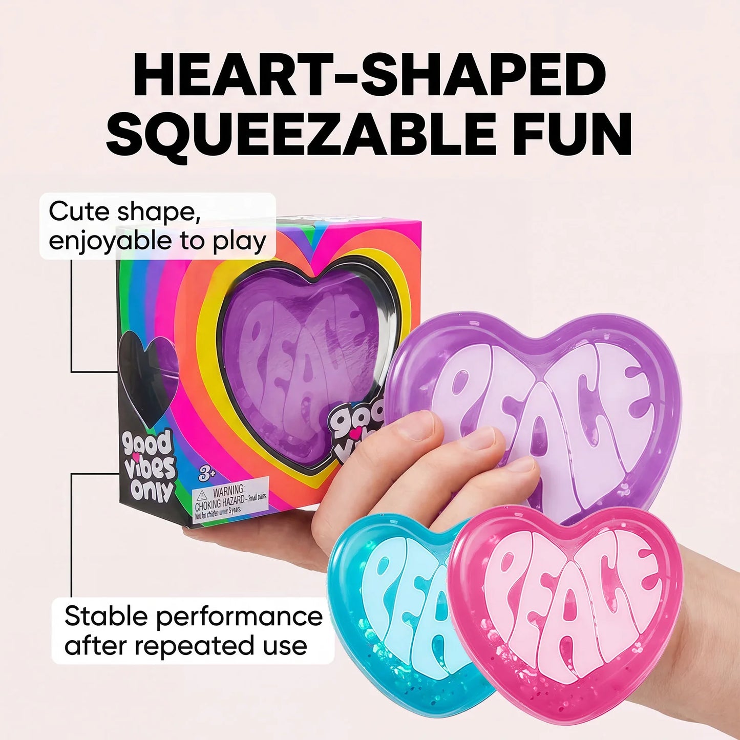 【In Stock】Needoh Heart Squishy Toy Blind Box Cute Heart Shape Stress Relief Soft Slow Rebound Fun Portable Toy Surprise Toy Gift