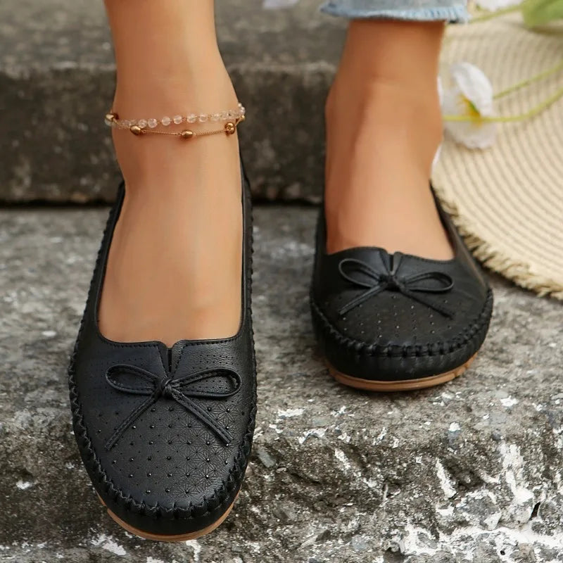 Women's Shoes 2025 New Slip on Women's Flats Casual Round Toe Flat Shoes Women Breathable Loafers Shallow Comfort Shoes Ladies