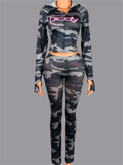 2025 Fall Casual Tracksuits Women Sets Long Sleeve Top Pants Elasticity Streetwear Sports Two 2 Piece Pink Matching Sets Outfits