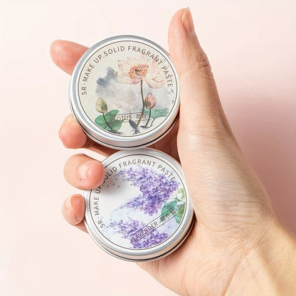 Women's Portable Solid Perfume Balm 15g,Rose, Peony,for Lotus,Lavender Scents-Fresh floral Lasting Fragrance for Dating & Daily