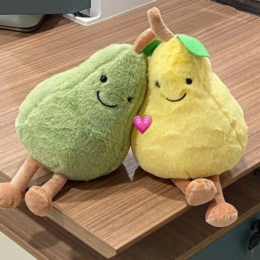 23CM High Appearance Level Super Soft Fruit Pear Plush Toy Cute Green Yellow Kawaii Doll For Children's Birthday Christmas Gift