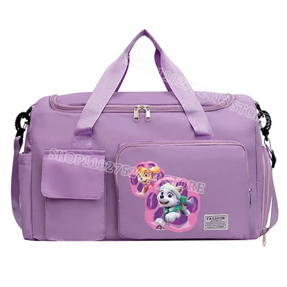 Paw Patrol Gym Bag Large Capacity Cute Cartoon Chase Skye Sports Tote Shoulder Bags Shoes Clothes Trip Excursion Packet Gifts