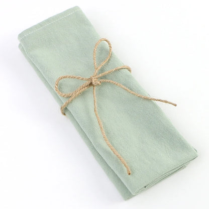 20PC 30X45CM Cotton Hotel Serving Cloth Napkins Fabric Family Dinner Kitchen Green Tea Towels Table Mat Wedding Table Decoration