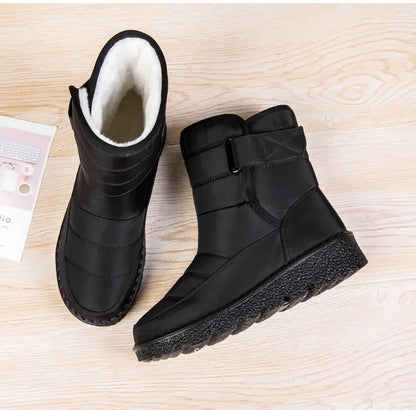 Waterproof Winter Boots for Women 2025 New Faux Fur Long Plush Snow Boots Woman Platform Shoes Warm Cotton Couples Ankle Boots