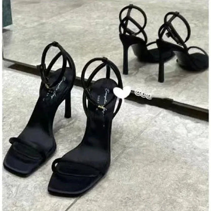 Women's Sandals Summer High Heel 2025 Fashion Elegant High Heel Shoe Open Toe Banquet Shoe Women Shoe Zapatos