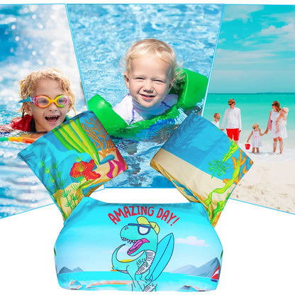 Baby Float Cartoon Arm Sleeve Life Jacket Swimsuit Foam Safety Swimming Training Floating Pool Float Swimming Ring Children Swim