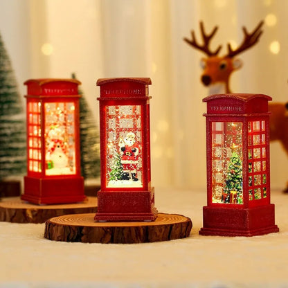 Christmas LED Candle Lantern Decorative Holiday Light Creative Tabletop Decor for Kids Window Display Festive Home Decoration