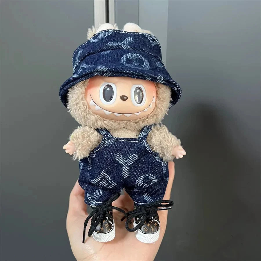 2025 New Labubu 17cm Doll Clothes Outfit Accessories for Korea Kpop Exo Labubu V1 V2 Idol Handsome Clothing Cool Gift