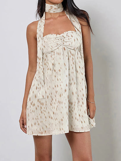 Elegant Floral Print Off-Shoulder Dress with Ruffled Hemline and Matching Belt for Women s Summer Fashion