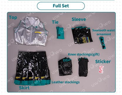 UWOWO Mikku Cosplay Costume Mikku Classic Original Anime Cosplay Outfits Halloween Dress Women's Clothing Costume