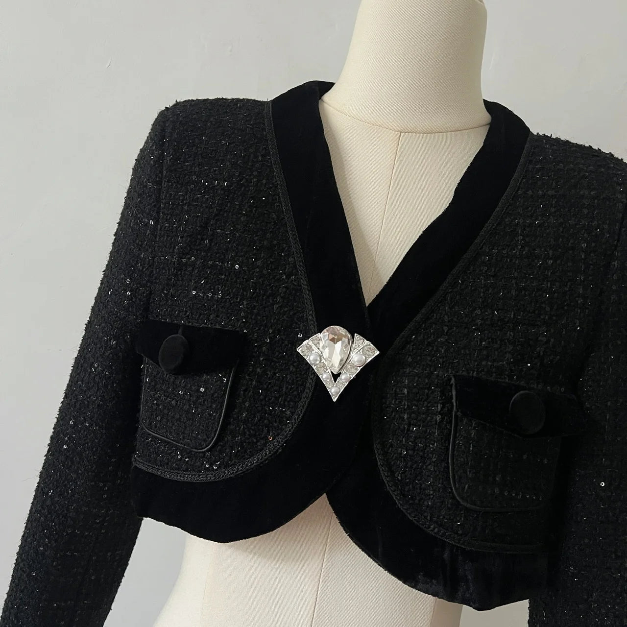 EtherealBe Sweet Pink Tweed Blazer for Ladies