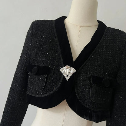 EtherealBe Sweet Pink Tweed Blazer for Ladies