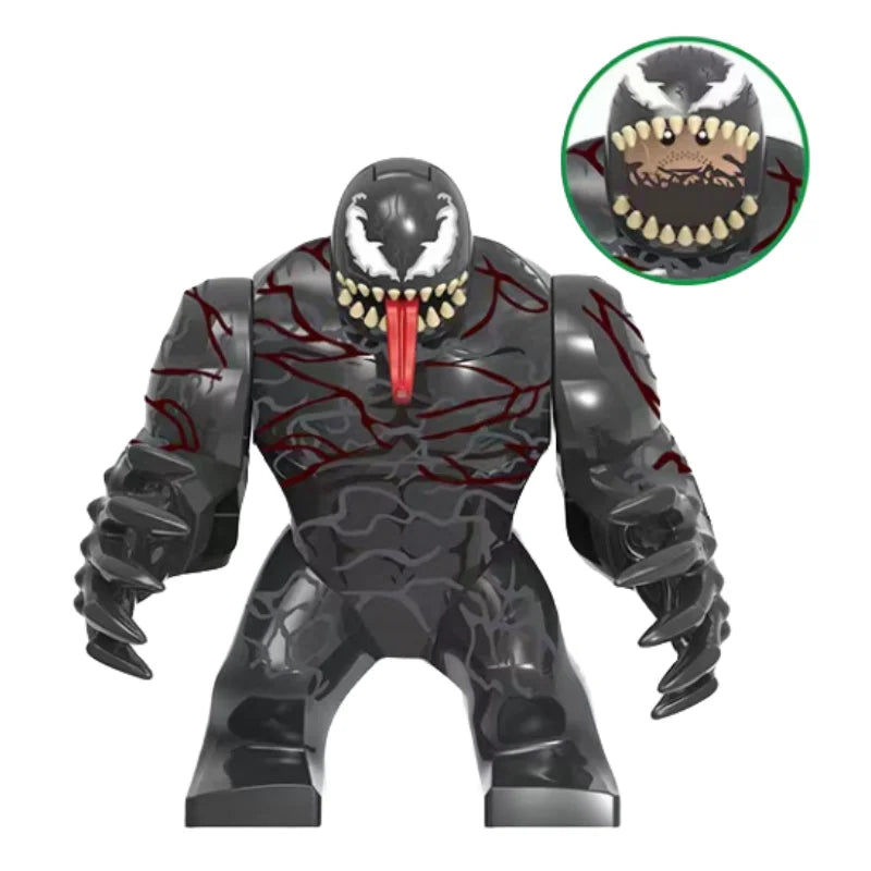 Building Blocks Marvel Transformation Figures Big Goblin Spiderman Iron Man Venom Captain Hawk Deadpool Technic Armor Gift Toys