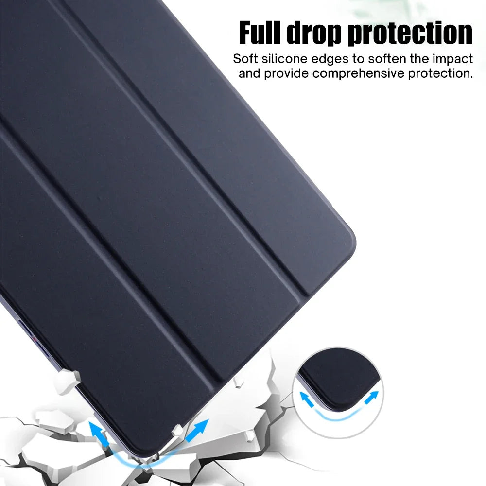 For Samsung Galaxy Tab Case Silicone Tablet Cover for S7/S8/S9 11in S7/S8/S9 Plus 12.4in S6Lite Magnetic Case With Pen Slot