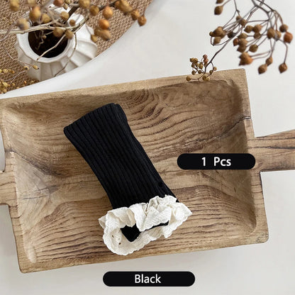 Autumn Baby Girls Leggings Ribbed Pants Cotton Lace Cuff  Toddler Kid Leggings Striped Casual Pants Kids Outfits Trousers