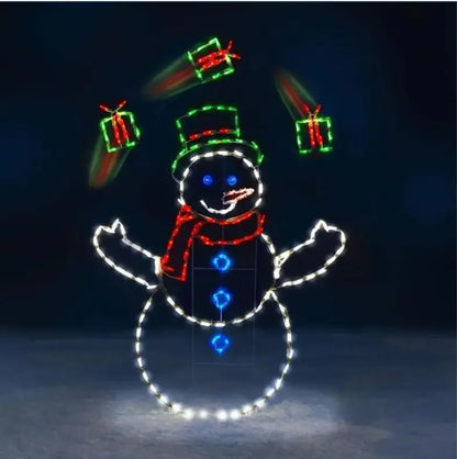Christmas Snowman Lighted Decor Fun Animated Tree Snowman Light Holiday Gift Idea