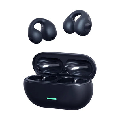 T75 Sport Bone-Conduction Bluetooth 5.3 Earphones HiFi Sound Wireless Headphones Earclip Waterproof Open Ear Headset Earring