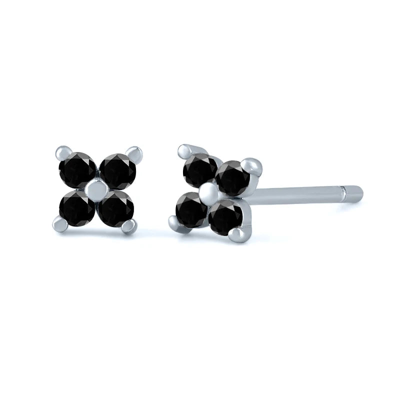 925 Sterling Silver Needle Small Geometry Triangle Crystal Stud Earring for Woman Lovers' Couples Bling Simple Piercing Earrings