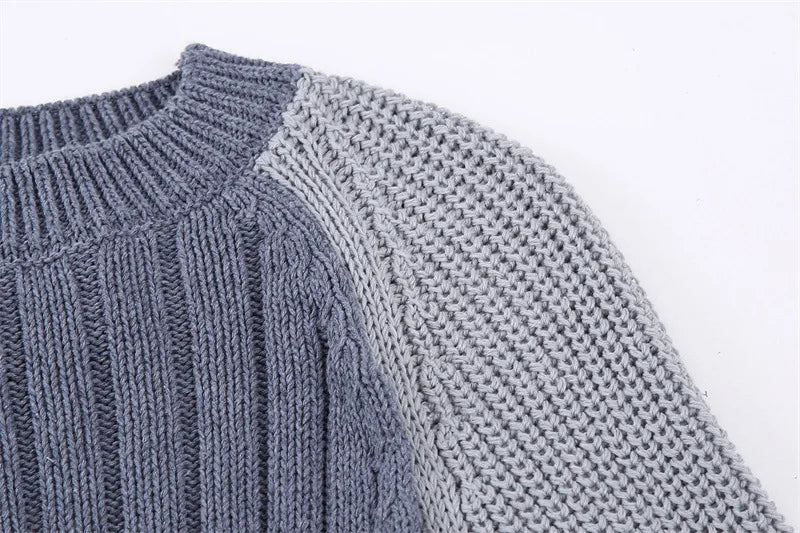 Fashionable Backless Knot Design Knitted Top Women's Autumn Wear Versatile Street Style round Neck Long Sleeve Polyester