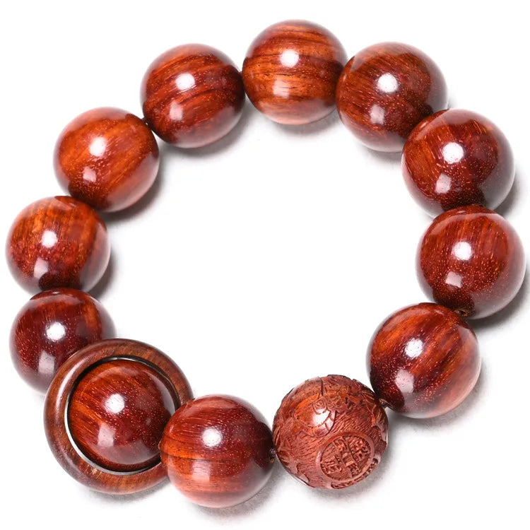 African Lobular Red Sandalwood Beads Zambia Red Sandalwood Hand String 8mm 108 Rosary Beads Men's and Women's Bracelet Wholesale