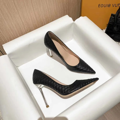 Women's Shoes White Stilito Sexy Ladies Pumps Pointed Toe Footwear Vacation Spring Popular High Quality Fashion Stylish Shoe Y2k