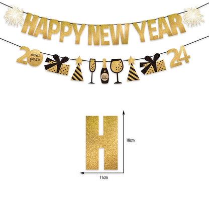 New Year 2024 number foil Balloon Hello 2024 New Year banner Balloon 2024 new year decor balloon Happy New Year Party Decoration
