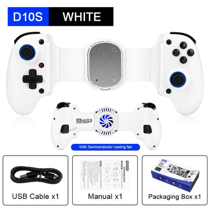 Hot Sale D10 D10S Stretching Cooling Wireless Game Controller For SWITCH/Android/Apple IOS Tablet /P3/P4/XBOX Gamepad Streaming