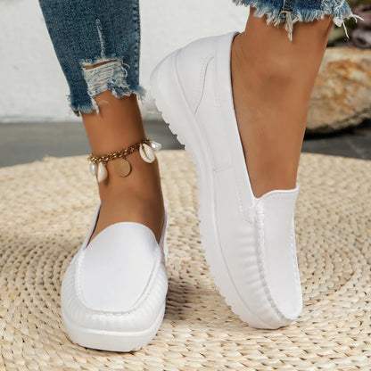 Autumn Nurse Shoes Comfortable Soft Sole Breathable Flat Shoes Non-slip Flat Heel Thick Sole Round Toe Low Heel Women's Shoes