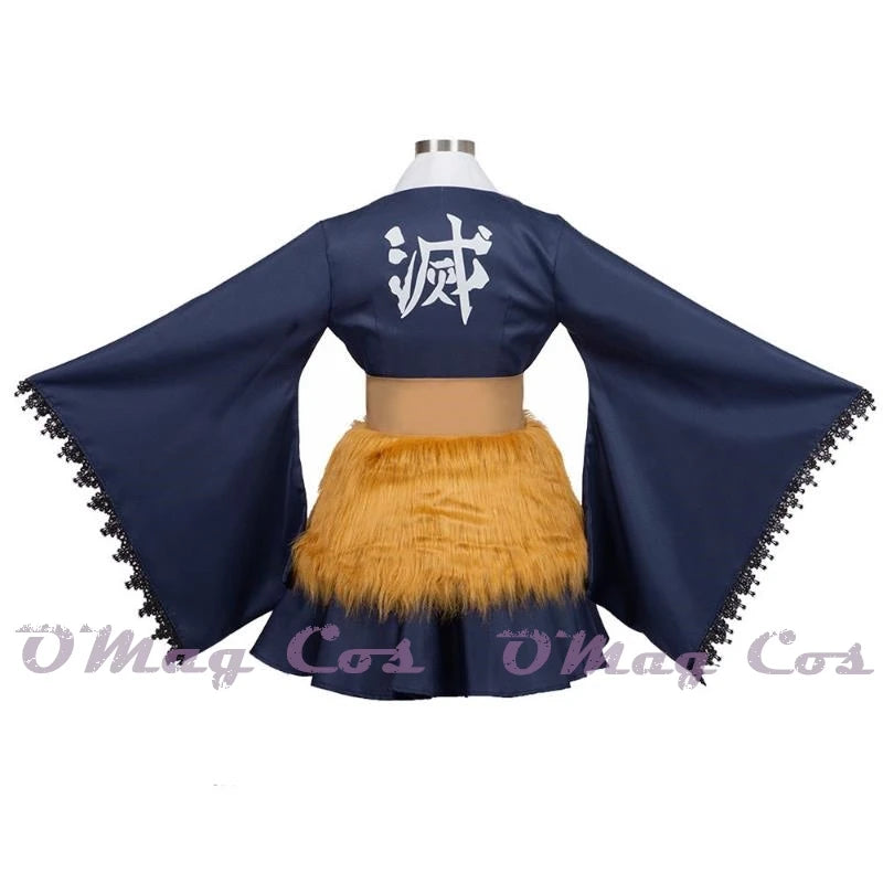 Anime Hashibira Inosuke Cosplay Halloween Costumes for Women Costumes Dress Play Clothing Uniform Vestido Suit Role