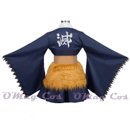 Anime Hashibira Inosuke Cosplay Halloween Costumes for Women Costumes Dress Play Clothing Uniform Vestido Suit Role