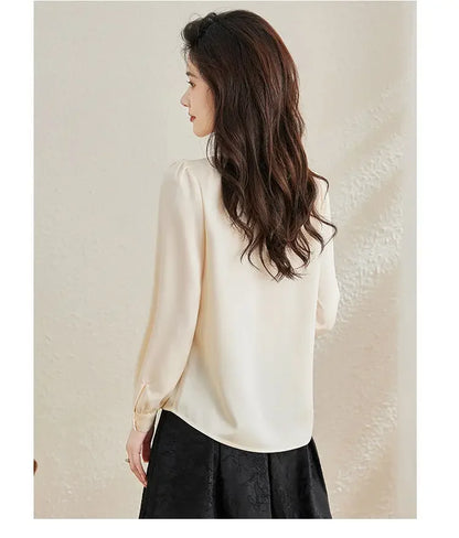 Early Spring Tops for Women Shirts for Spring Wear 2025 New French Temperament New Chinese Puff Sleeve Cardigan