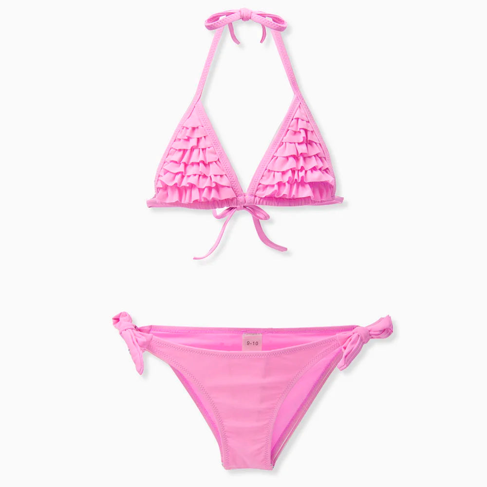 7-14Year Butterfly Print Child Bikini Set 2025 Girls Swimsuit Swimwear For Kids Summer Brazilian Teen Baby Swimming Suit Biquini