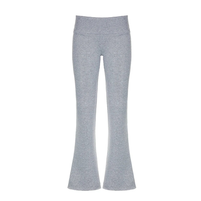 Low Waist Fashion Hip Hop Casual Tight Stretch Flare Pants Sweatpants Women